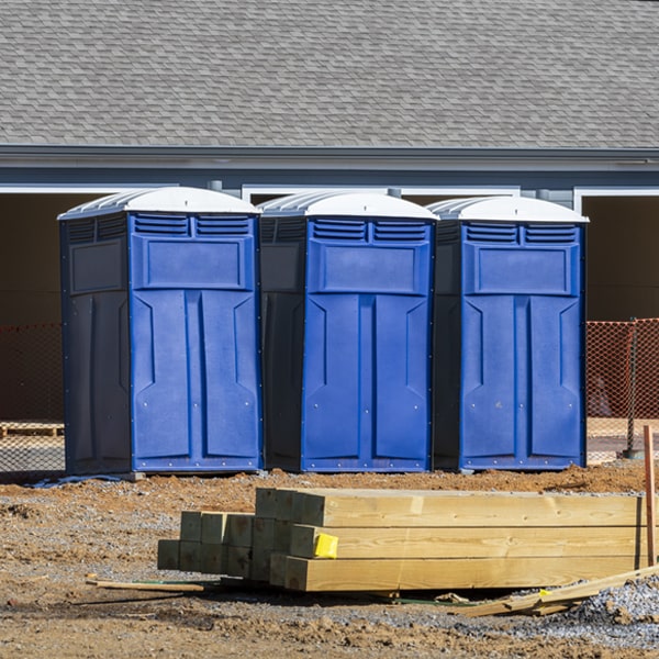 how often are the porta potties cleaned and serviced during a rental period in Baileyville Maine